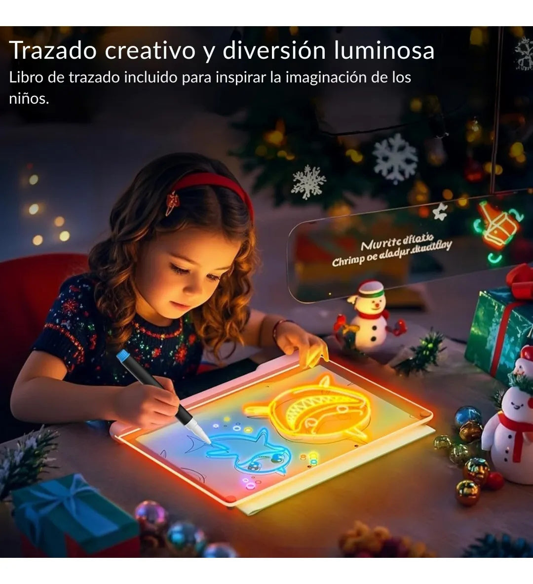 Tablero De Notas Led Con Luz Nocturna