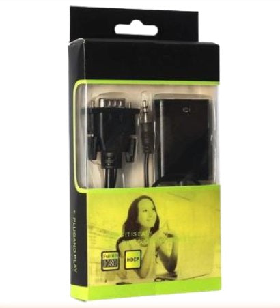 Adaptador Vga Macho a Hdmi Hembra Con Audio