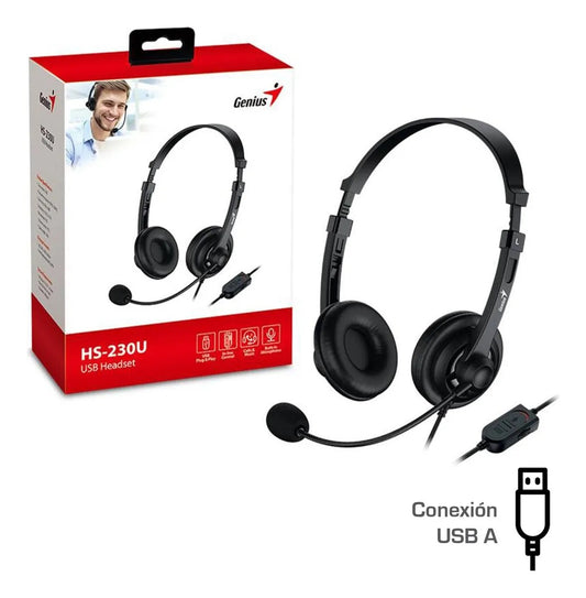 Diadema Genius Usb Hs-230u Negra