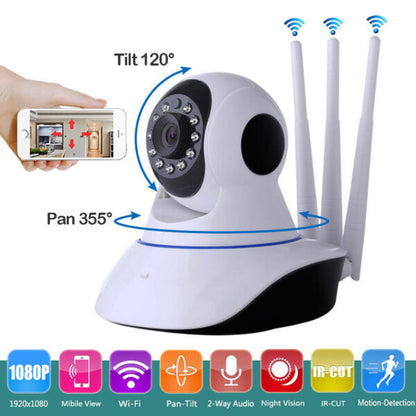 Cámara Ip Wifi 3 Antenas
