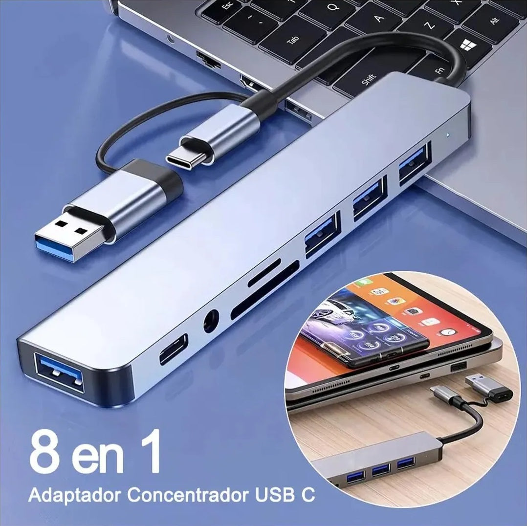 Adaptador Tipo C/usb 8 En 1