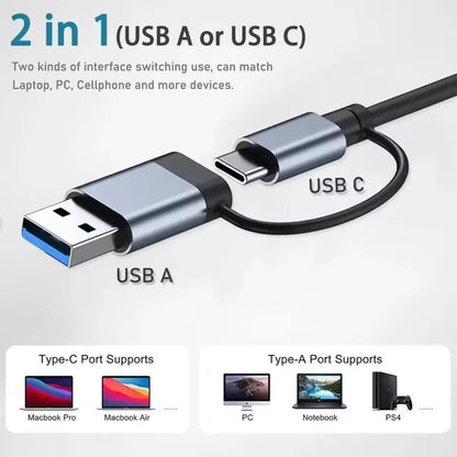 Adaptador Tipo C/usb 8 En 1