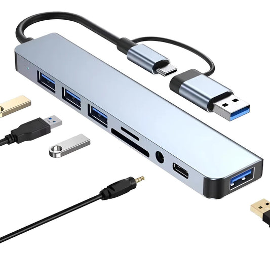 Adaptador Tipo C/usb 8 En 1