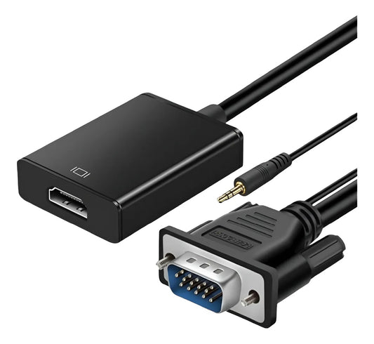 Adaptador Vga Macho a Hdmi Hembra Con Audio