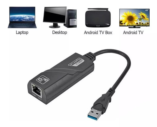 Convertidor Usb A Lan 3.0 Gigabit 10/100/1000