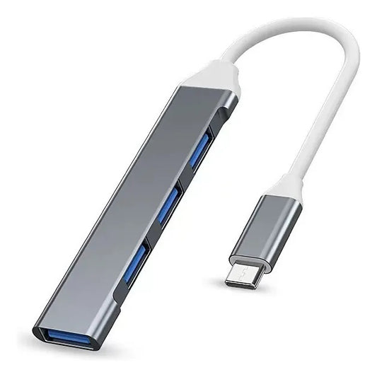 Hub Usb Tipo C 4 Puertos Adaptador Convertidor Otg Usb 3.0