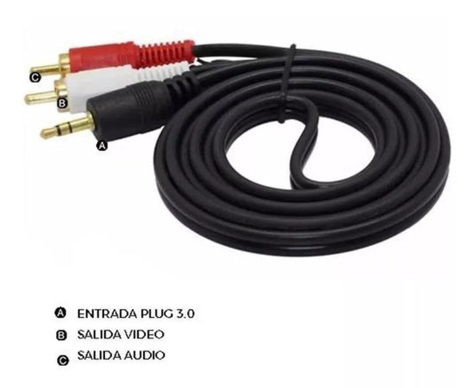 Cable De Audio 2x1 3mts
