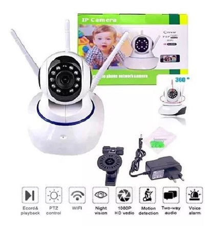 Cámara Ip Wifi 3 Antenas