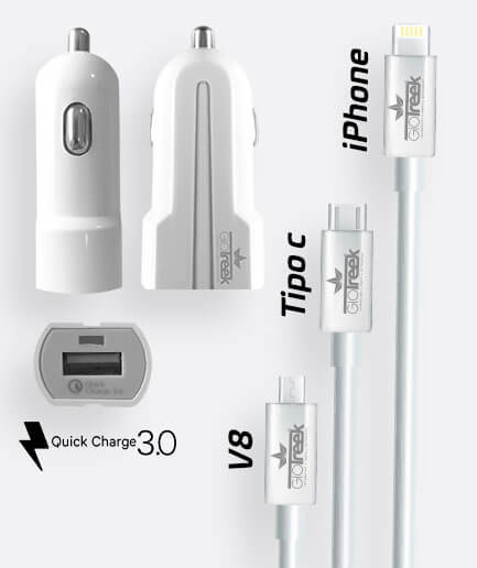 Cargador De Celular Iphone Para Carro Carga Rápida 3.0amp