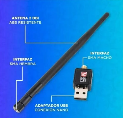 Tarjeta De Red Wifi Usb 2.0