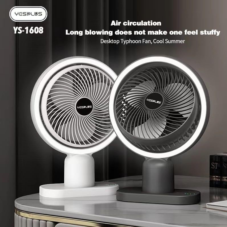 Ventilador Silencioso Con Luz Nocturna Para Escritorio Ys-1608