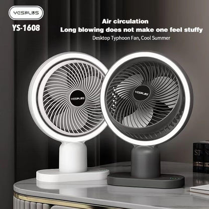 Ventilador Silencioso Con Luz Nocturna Para Escritorio Ys-1608