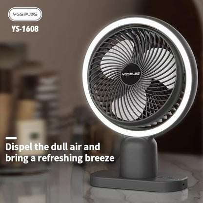 Ventilador Silencioso Con Luz Nocturna Para Escritorio Ys-1608